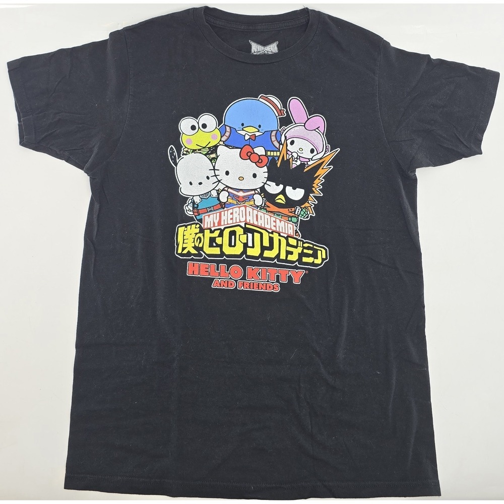 My Hero Academia Men's MHA x Hello Kitty And Friends Mashup T Shirt Medium M